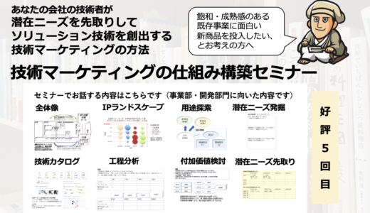 潜在ニーズを先取りする技術マーケティングセミナー｜オンラインセミナー
