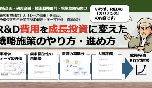 R&D費用を成長投資に変える戦略施策のやり方・進め方